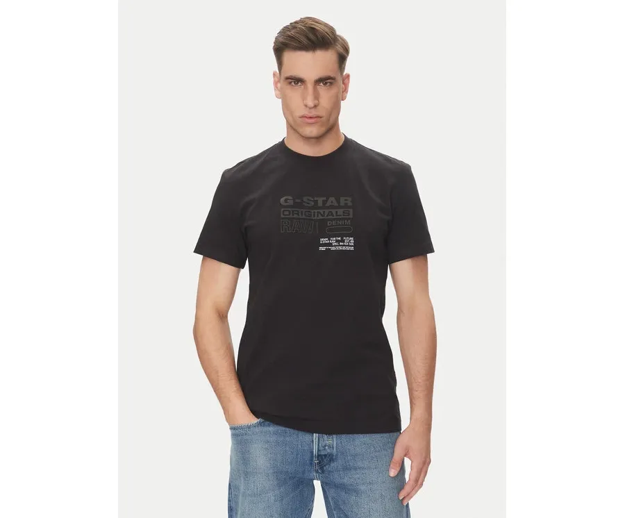 obrazek 1 G-Star Raw T-Shirt Originals D26044-C336 Czarny Regular Fit