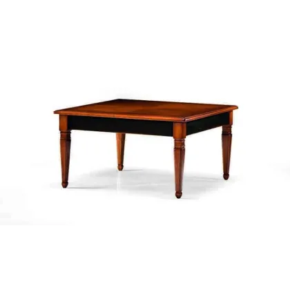 Zdjęcie Inkrustowany kwadratowy antyczny stolik kawowy