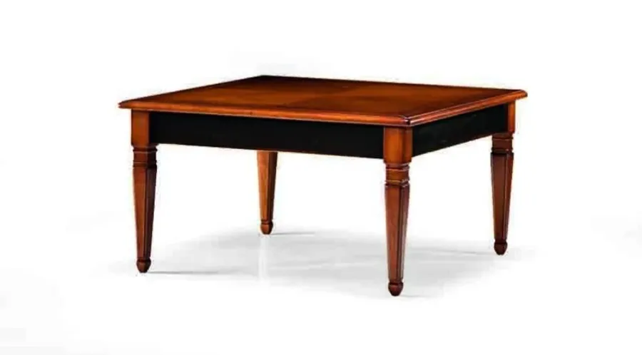 obrazek 1 Inkrustowany kwadratowy antyczny stolik kawowy