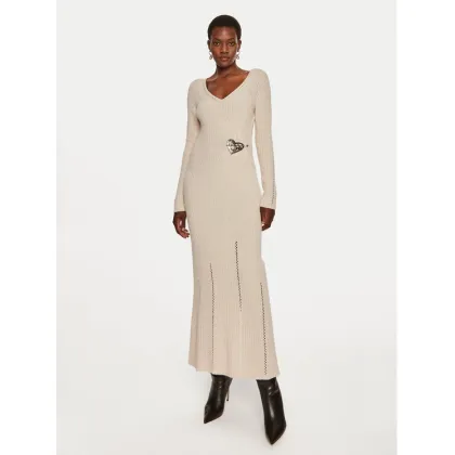 Zdjęcie TWINSET Sukienka dzianinowa 242TP3440 Beżowy Slim Fit