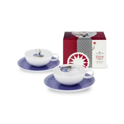 Picture Porcelain set of 2 tea and tea cups from the Tea with Alice collection inspired by English literature - Vista Alegre