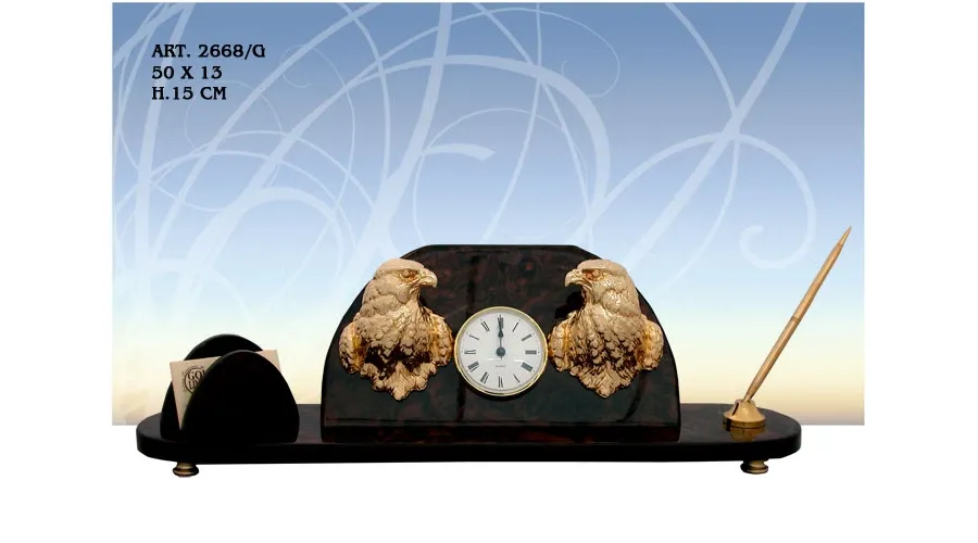 obrazek 1 Piękny włoski zegar z motywem orła