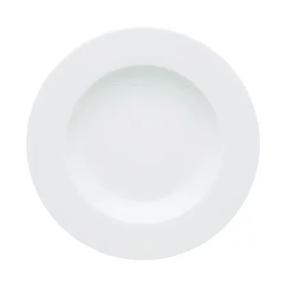 Zdjęcie Porcelanowy talerz do zupy Spirit White z kolekcji łączącej nowoczesny design z subtelną płaskorzeźbą - Vista Alegre