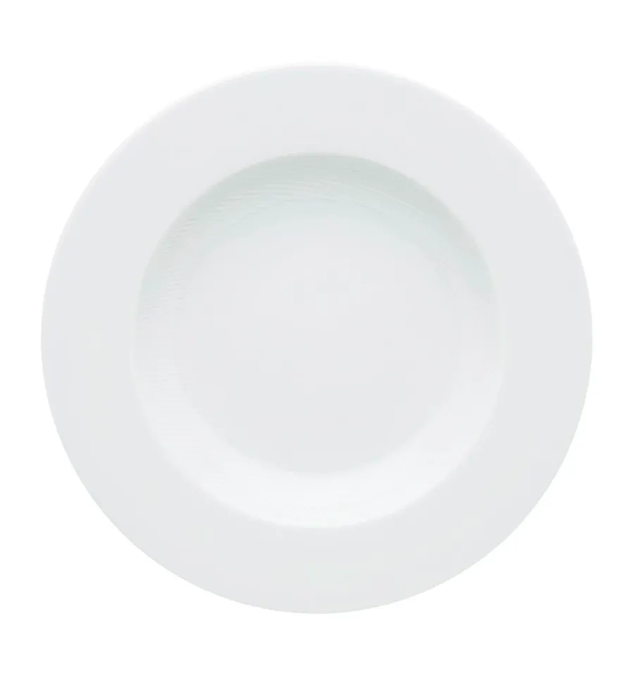 obrazek 1 Porcelanowy talerz do zupy Spirit White z kolekcji łączącej nowoczesny design z subtelną płaskorzeźbą - Vista Alegre