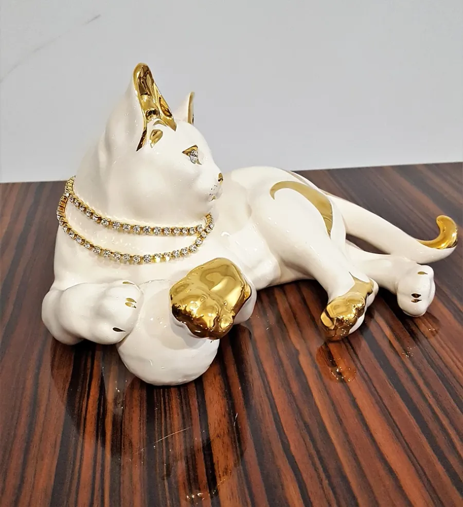 obrazek 2 Ceramiczny kot z piłką