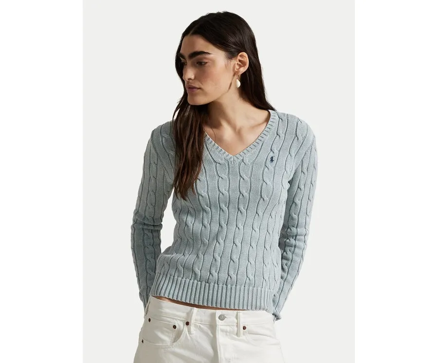 obrazek 1 Polo Ralph Lauren Sweter 211935305006 Błękitny Slim Fit