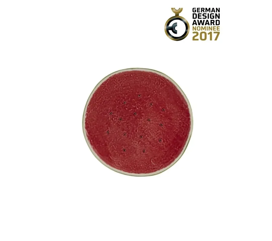 obrazek 1 Niezwykły talerz ceramiczny do owoców w kształcie arbuza - Bordallo Pinheiro