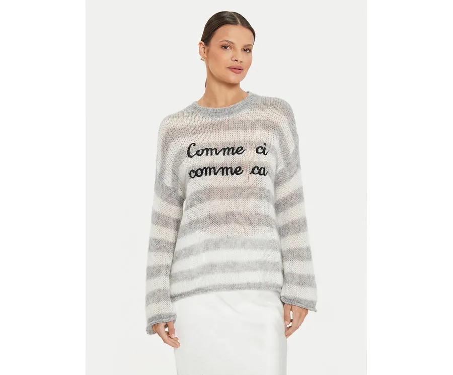 obrazek 1 Kontatto Sweter 3M0195 AI253M23.V068 Biały Relaxed Fit