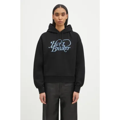 Zdjęcie Carhartt WIP bluza Hooded Harttbreaker Sweat damska kolor czarny z kapturem z nadrukiem I034418.89XX