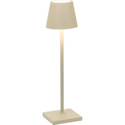 Zdjęcie Ładna beżowa lampa stołowa Poldina Micro