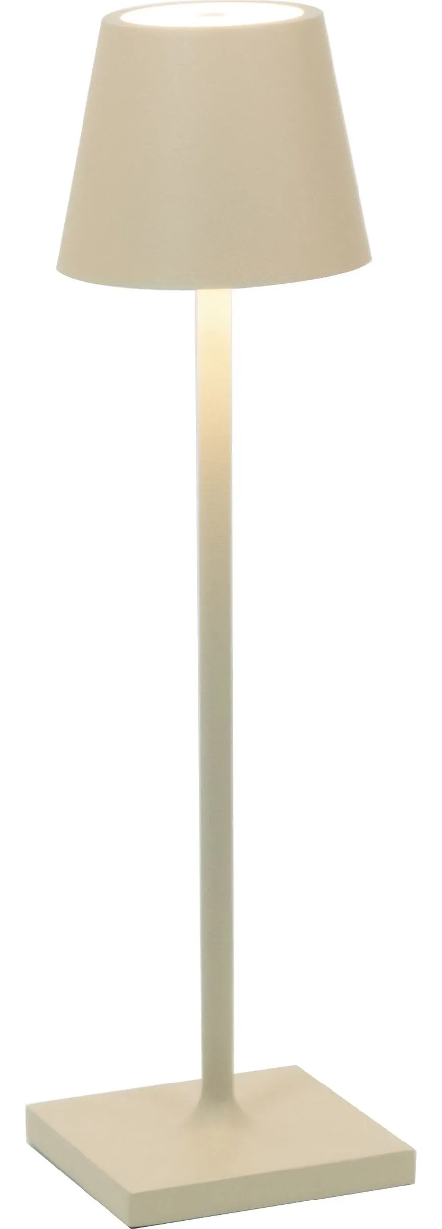 obrazek 1 Ładna beżowa lampa stołowa Poldina Micro