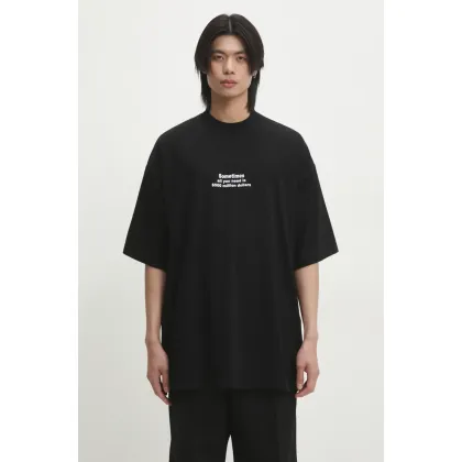 Zdjęcie VETEMENTS t-shirt bawełniany 500 Million Dollars Oversized kolor czarny z nadrukiem UA66TR690B