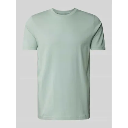 Zdjęcie T-shirt z prążkowanym okrągłym dekoltem