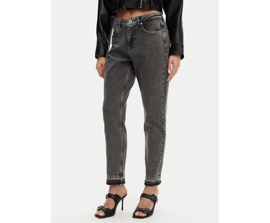 obrazek 1 Karl Lagerfeld Jeans Jeansy A1W10041 Szary Mom Fit