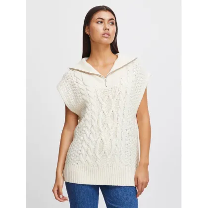 Zdjęcie ICHI Sweter 20119797 Beżowy Regular Fit