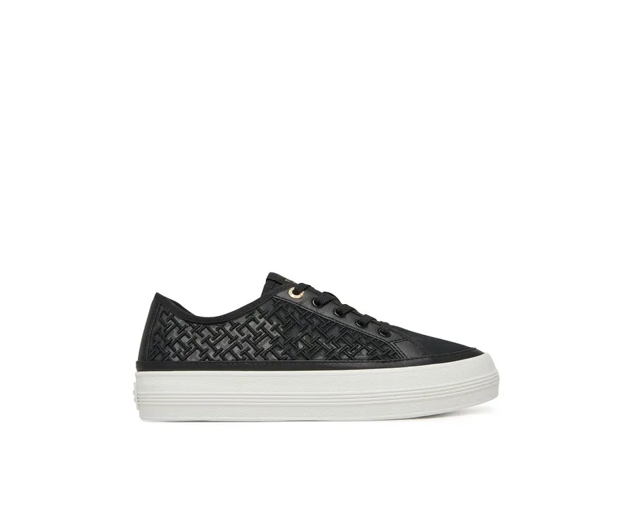obrazek 1 Tommy Hilfiger Sneakersy Vulc Embroidered Sneaker FW0FW08685 Czarny