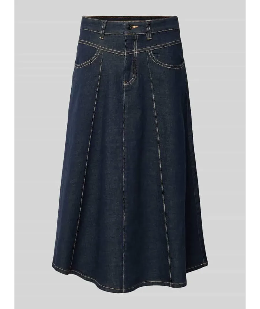 obrazek 1 Spódnica jeansowa z wpuszczanymi kieszeniami po bokach