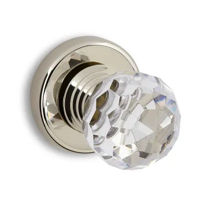 Zdjęcie Luksusowa gałka do drzwi Diamante z mosiądzu i kryształu