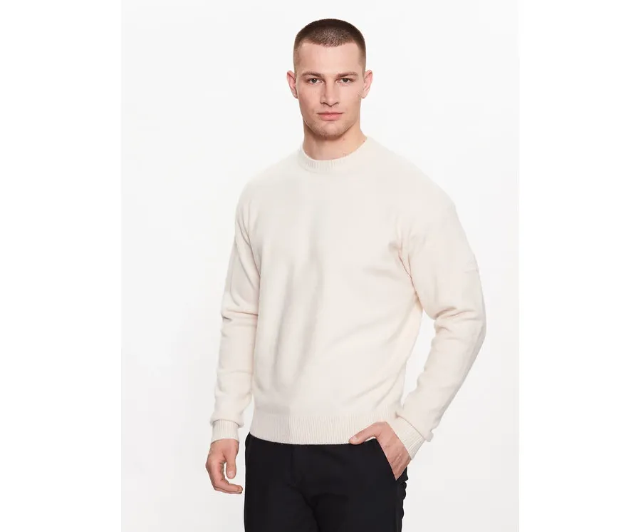 obrazek 1 Calvin Klein Sweter K10K110401 Beżowy Regular Fit