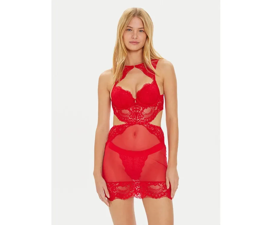 obrazek 1 Guess Koszula nocna Monica O4BX17 KCC70 Czerwony Regular Fit