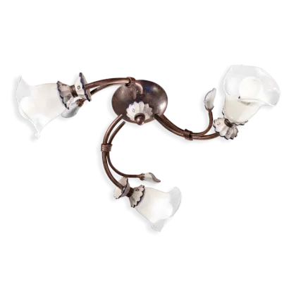 Zdjęcie Oryginalna włoska lampa sufitowa-plafoniera Vicenza w kształcie kwiatów