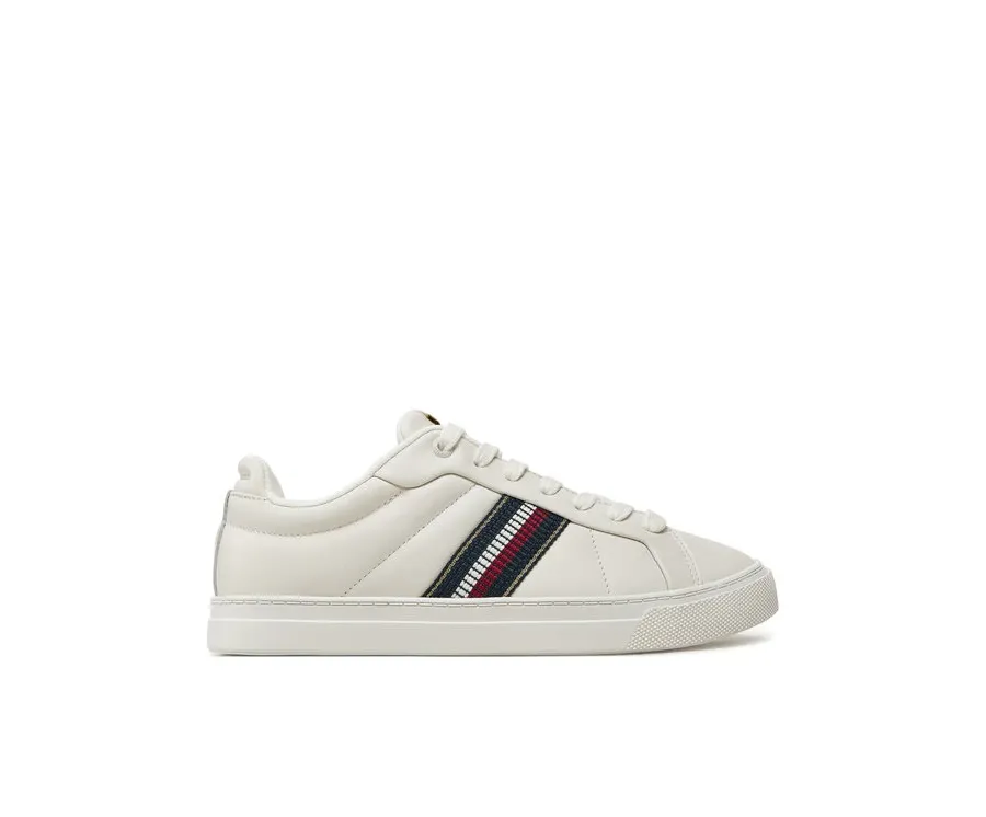 obrazek 1 Tommy Hilfiger Sneakersy Icon Court Sneakers Stripes FW0FW08110 Biały