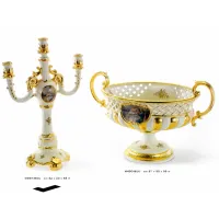 Picture A unique three-armed candlestick in baroque style - Bruno Costenaro