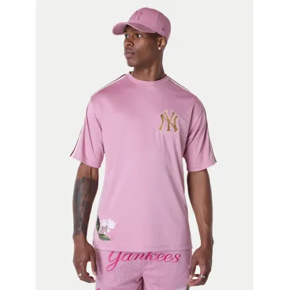 Zdjęcie New Era T-Shirt New York Yankees MLB Floral 60596338 Różowy Regular Fit