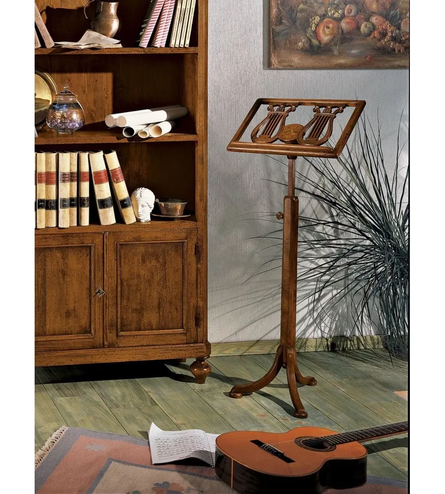 picture 1 Lectern stand with adjustable height, made of solid wood - Zanini