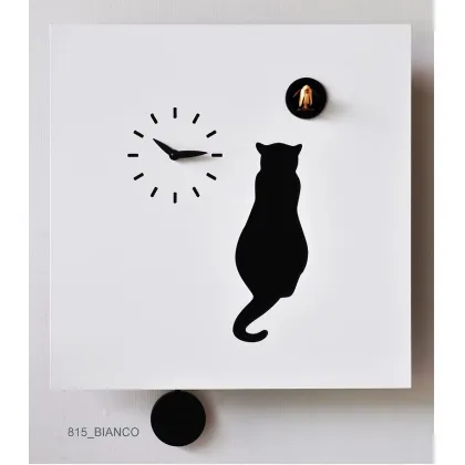 Picture Italian Cucu Cat clock with a playing cuckoo
