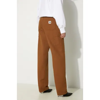 Zdjęcie Carhartt WIP spodnie bawełniane Pierce Pant Straight kolor brązowy proste medium waist I032966.HZ02