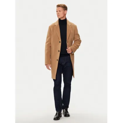 Zdjęcie Tommy Hilfiger Płaszcz wełniany MW0MW36611 Beżowy Regular Fit
