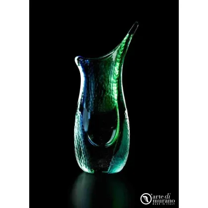 Zdjęcie Designerski kuty wazon z dmuchanego szkła Murano