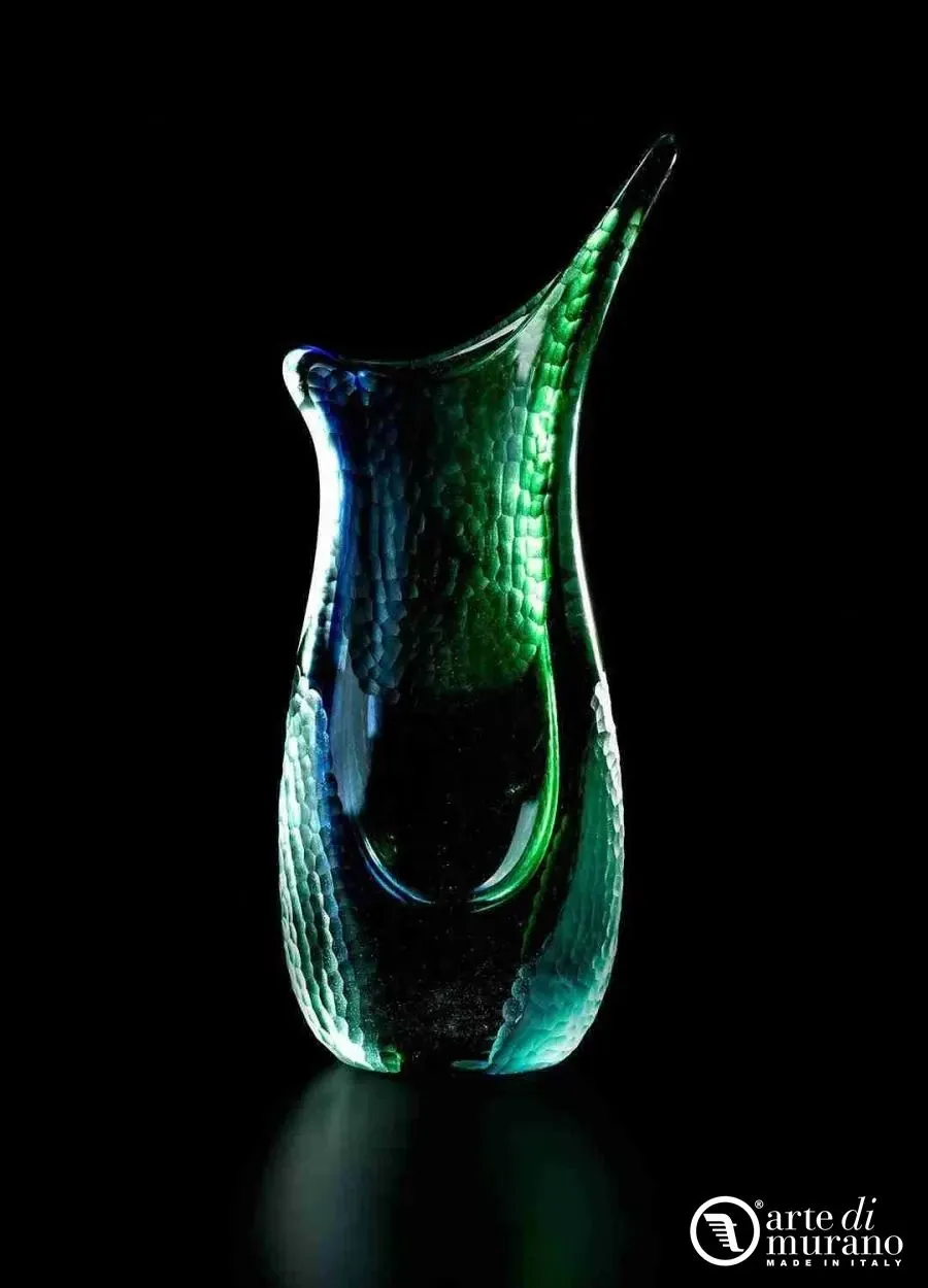 obrazek 1 Designerski kuty wazon z dmuchanego szkła Murano