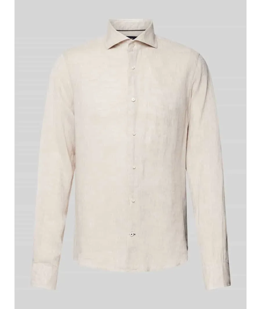 obrazek 1 Koszula lniana o kroju slim fit z kołnierzykiem typu cutaway model ‘Pai’