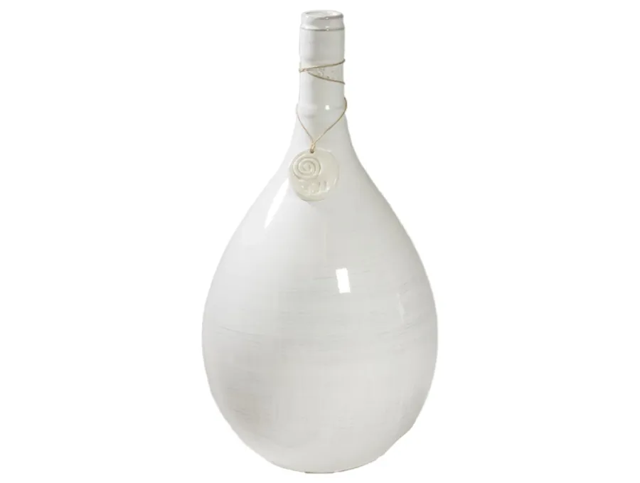 obrazek 1 Luksusowa biała butelka wykonana z ceramiki 40 cm - Virginia Casa
