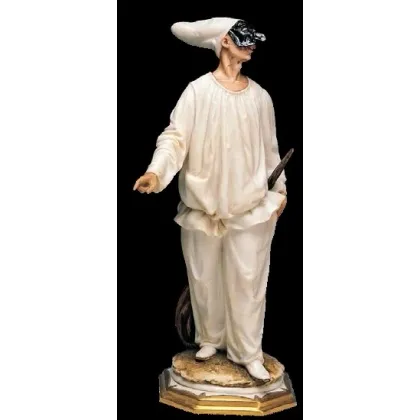 Zdjęcie Porcelanowy mężczyzna w masce - włoska figurka