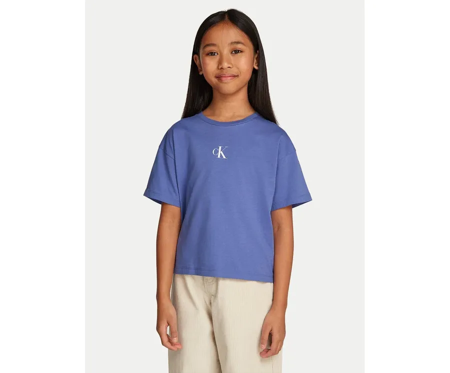 obrazek 1 Calvin Klein Jeans T-Shirt Logo IG0IG02136 Niebieski Boxy Fit