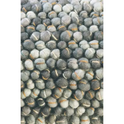 Picture Elegant gray braided carpet - COBBLE 29204