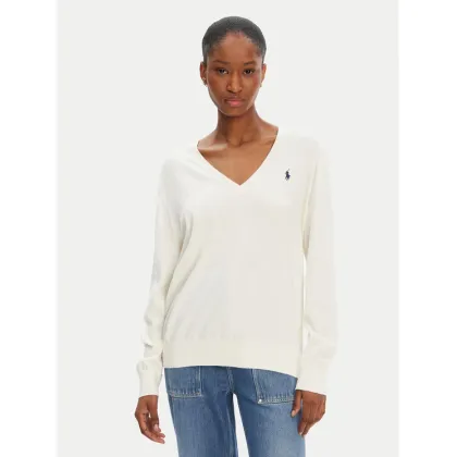 Zdjęcie Polo Ralph Lauren Sweter 211972105002 Écru Straight Fit