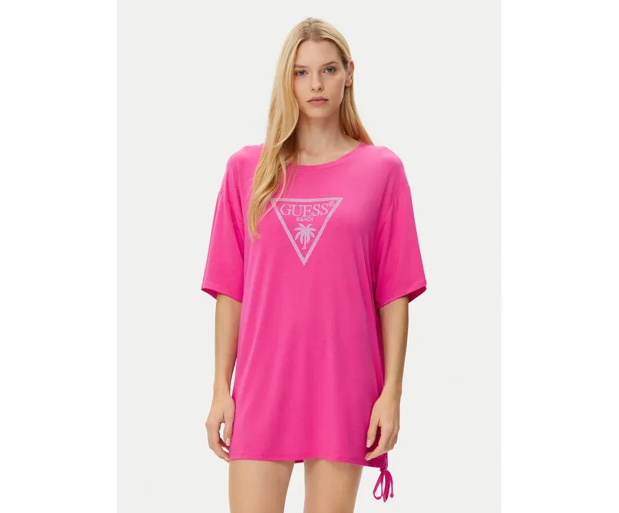 obrazek 1 Guess T-Shirt E4GI00 K68D2 Różowy Regular Fit