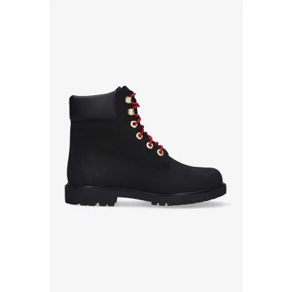 Zdjęcie Timberland workery zamszowe Heritage 6 In Waterproof kolor czarny na płaskim obcasie A2G53-BLACK