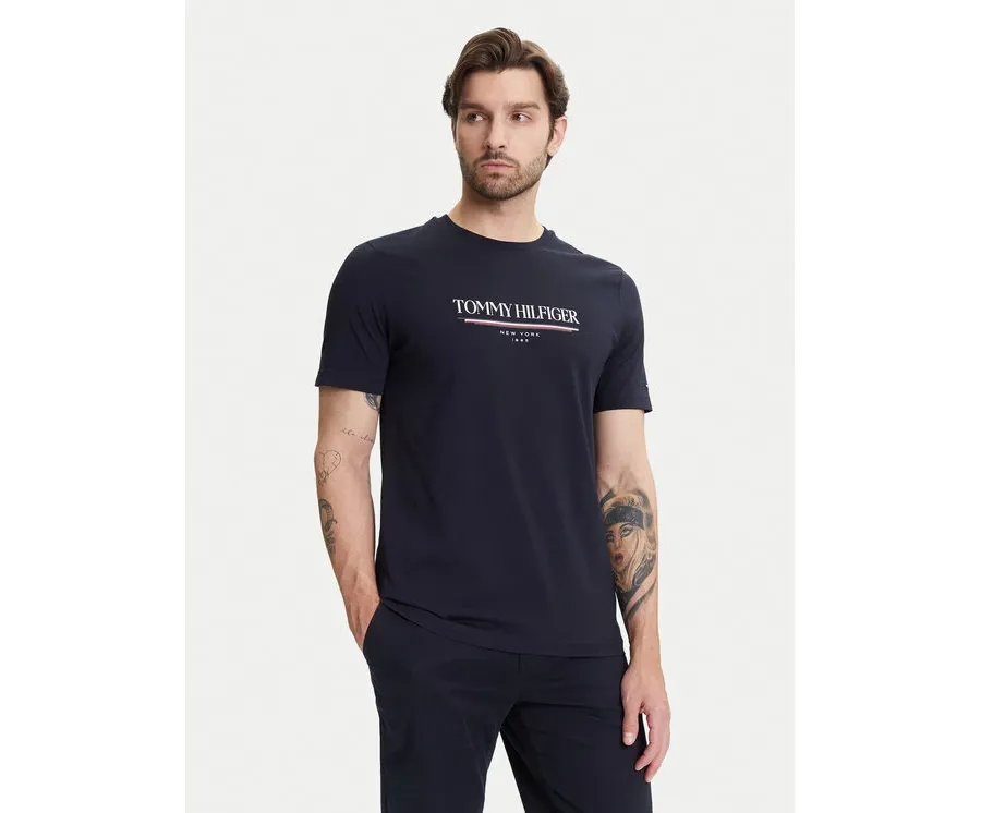 obrazek 1 Tommy Hilfiger T-Shirt Brand Love MW0MW40324 Granatowy Regular Fit