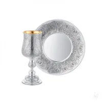 Picture Stylish set - silver Elijah cup with Poppy plate 2017 - Zaramella Argenti