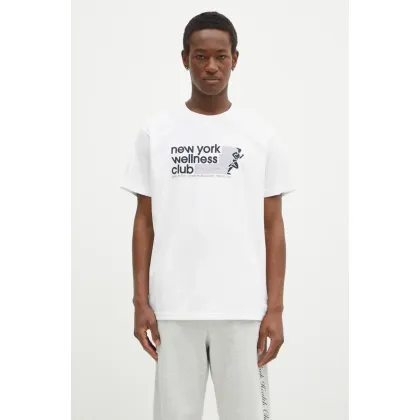 Zdjęcie Sporty & Rich t-shirt bawełniany USA Wellness Club kolor biały z nadrukiem TO043506128WH01