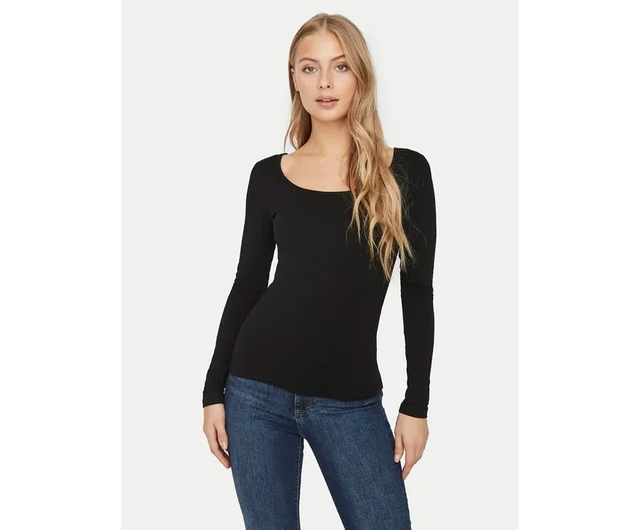 obrazek 1 Vero Moda Bluzka Maxi My 10228809 Czarny Slim Fit