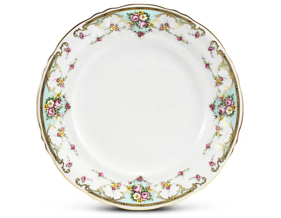 obrazek 4 Stylowa 25-częściowa zastawa obiadowa z porcelany zdobiona motywem kwiatów – Leander