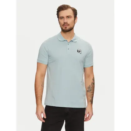 Zdjęcie KARL LAGERFELD Polo 745710 551224 Błękitny Regular Fit