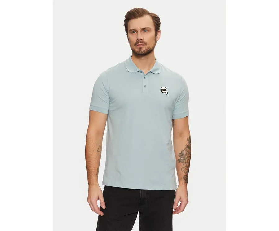 obrazek 1 KARL LAGERFELD Polo 745710 551224 Błękitny Regular Fit