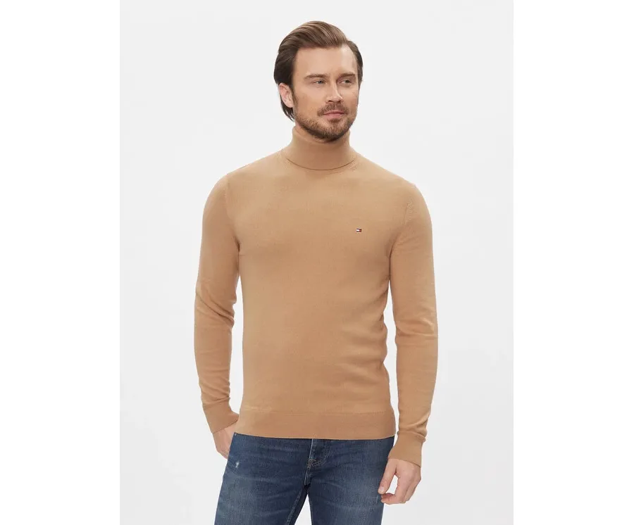 obrazek 1 Tommy Hilfiger Golf Pima MW0MW28048 Beżowy Regular Fit